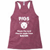 pigs thank the lord they're made from bacon Racerback Tank