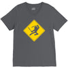ninja crossing sign V-Neck Tee