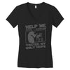 help me stack overflow youre myo nly hope Women's V-Neck T-Shirt
