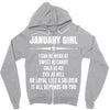 Super January Girl Zipper Hoodie
