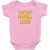 fantasy football legend sunday night football sports league tee shirt Baby Onesie