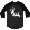 deer antler with buck forest 3/4 Sleeve Shirt