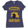 on the 8th day god created the redhead because someone had to have bra Ladies Fitted T-Shirt