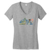 jurassic story Women's V-Neck T-Shirt