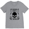 Life Begins at Forty 1978 the Birth of Legends V-Neck Tee