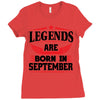 Legends Are Born In September Ladies Fitted T-Shirt