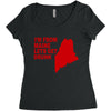 funny maine state Women's Triblend Scoop T-shirt