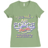 military, women's proud air force mom of her military son u Ladies Fitted T-Shirt