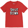 shut down slogan V-Neck Tee