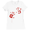 bloods hand Ladies Fitted T-Shirt