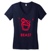 instinct attention gorilla beast Women's V-Neck T-Shirt