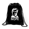 nope Drawstring Bags