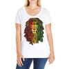 new! men's rasta vibe lion Ladies Curvy T-Shirt