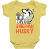 This Girl Loves Siberian Husky Baby Onesie