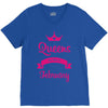 queens are born in february V-Neck Tee