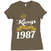 kings are born in 1987 Ladies Fitted T-Shirt