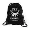 house stark winterfell Drawstring Bags