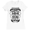 Super Cool Mimi Of A Freaking Awesome Son Ladies Fitted T-Shirt