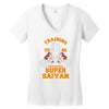 training to be the strongest super saiyan Women's V-Neck T-Shirt