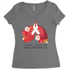 lung cancer awaneress Women's Triblend Scoop T-shirt