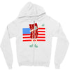 bacon american flag dab Zipper Hoodie