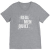 real men quilt V-Neck Tee