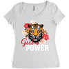 Girl Power White Write Women's Triblend Scoop T-shirt