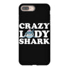 crazy lady shark iPhone 8 Plus Case