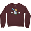 mighty hero atop a chicken Crewneck Sweatshirt