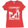 i support single moms Ladies Fitted T-Shirt