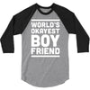 world's okayest boyfriend couple love funny 3/4 Sleeve Shirt