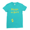 Muggle On Board Yellow Ladies Fitted T-Shirt