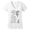 thrones wolf Women's V-Neck T-Shirt