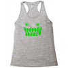 fun monster face, eat, beast, Racerback Tank