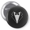 tuxedo fancy dress funny Pin-back button