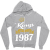 kings are born in 1987 Zipper Hoodie