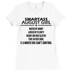 Smartass August Girl Ladies Fitted T-Shirt