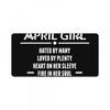 Smartass April Girl License Plate