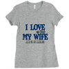 my wife lets me fishing Ladies Fitted T-Shirt