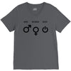 man woman geek symbols V-Neck Tee