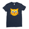 cat yellow Ladies Fitted T-Shirt