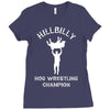 hog wrestling Ladies Fitted T-Shirt