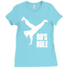 80's rule break dancer Ladies Fitted T-Shirt