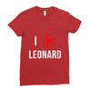i heart leonard Ladies Fitted T-Shirt