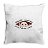 February Peeking Out Baby Boy Throw Pillow