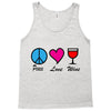 peace love wine Tank Top