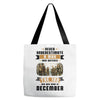 Never Underestimate A Man Who Watches The 100 And Was Born in December Tote Bags