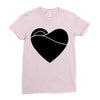 black heart Ladies Fitted T-Shirt