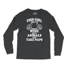 This Girl Like To Drink Wine Save Animals And Take Naps Long Sleeve Shirts