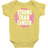 strong than cancer Baby Bodysuit